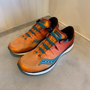 Saucony Freedom ISO Running Shoes Mens Size 10 Orange Red Blue S20355-8 sneakers